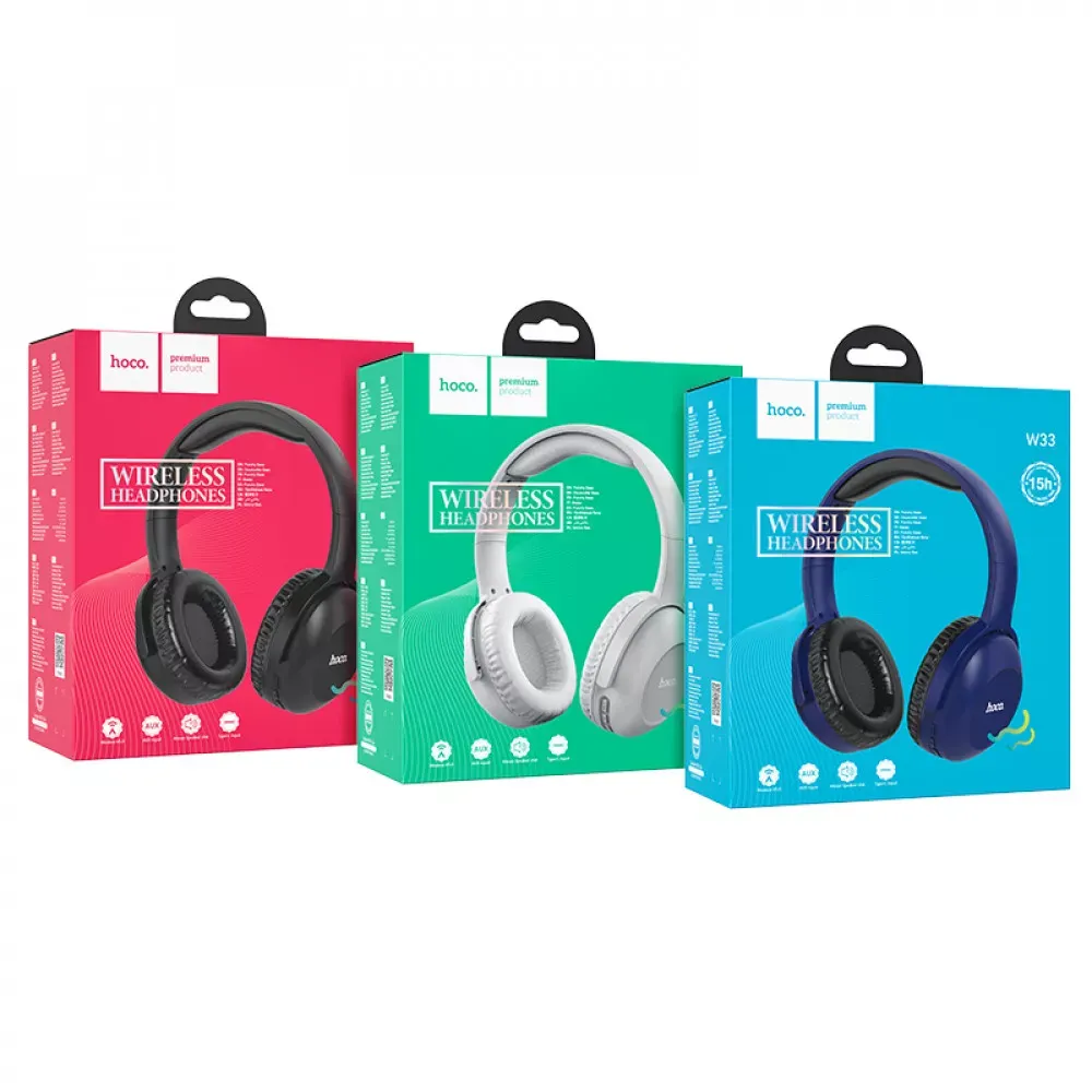 Навушники Bluetooth Hoco W33 Art sount — Blue — фото 3