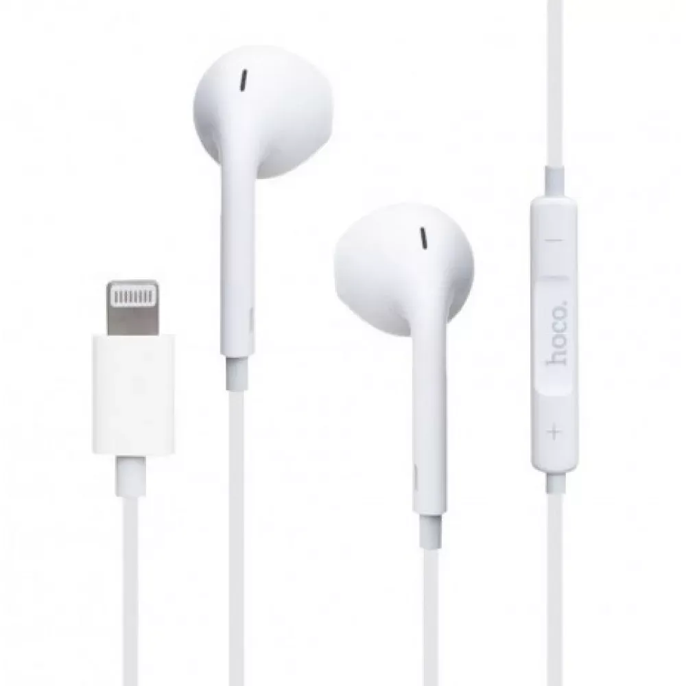 Навушники Lightning з мікрофоном Hoco L7 Plus Original Series — White — Hoco