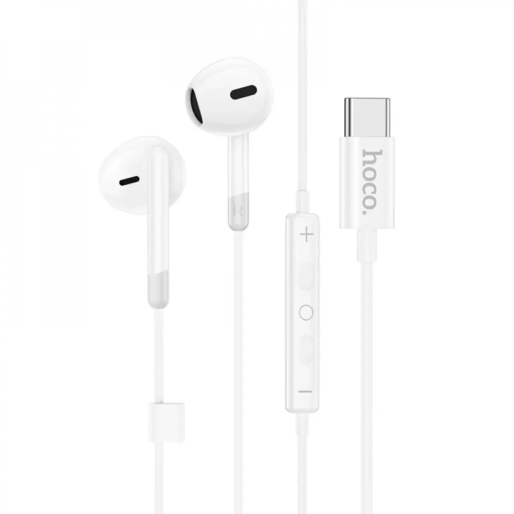 Навушники Type C з мікрофоном — Hoco M109 — White — Hoco
