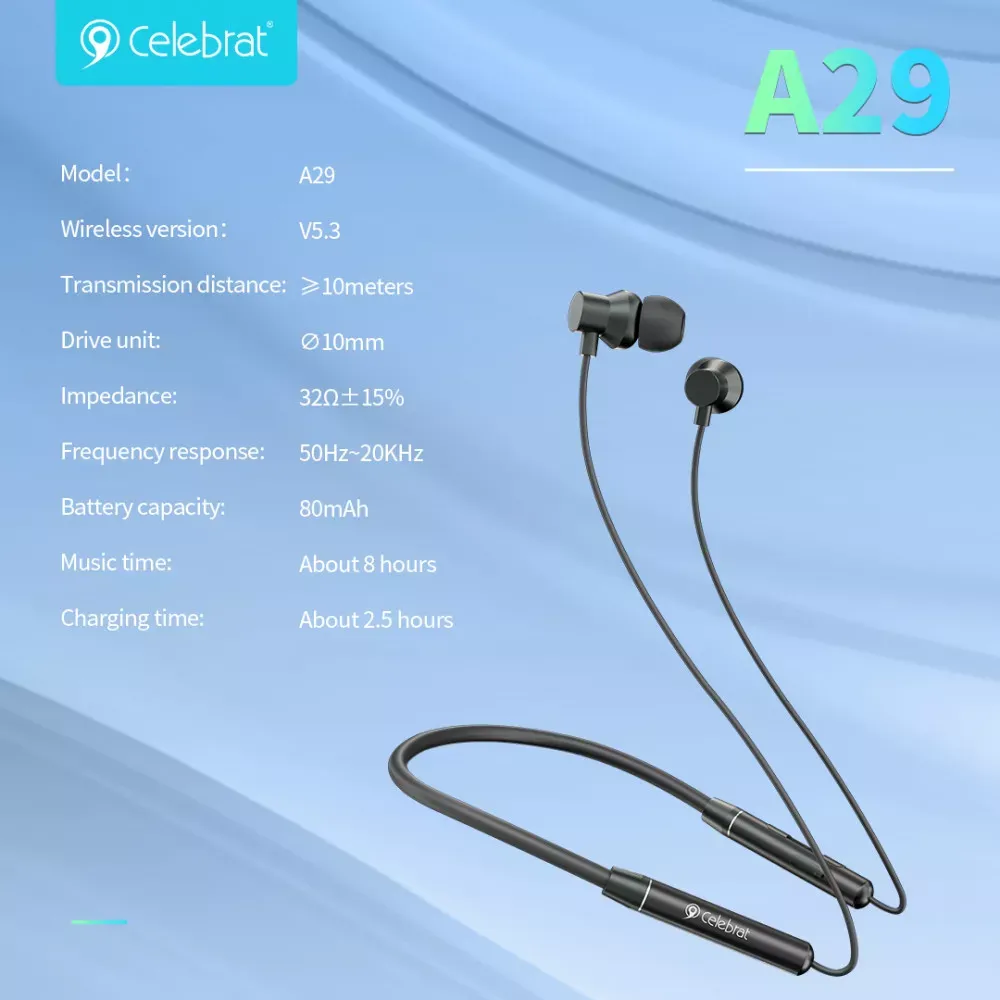Навушники Bluetooth Celebrat A29 — Black — фото 5