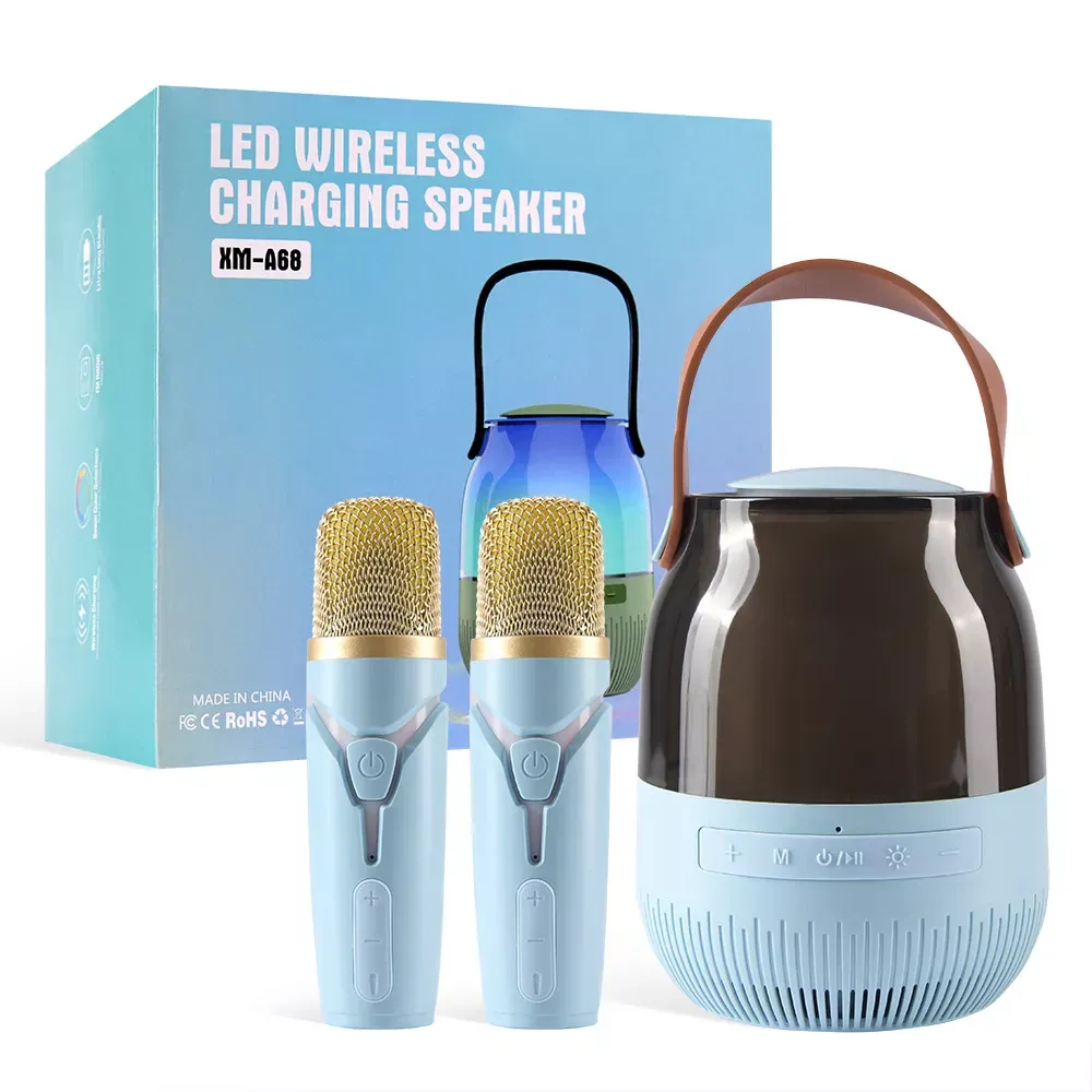 Bluetooth Speaker & 1 Microphone — A68 — Blue — фото 4