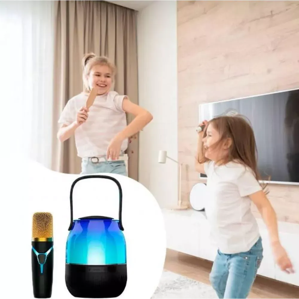 Bluetooth Speaker & 1 Microphone — A68 — Blue — фото 7