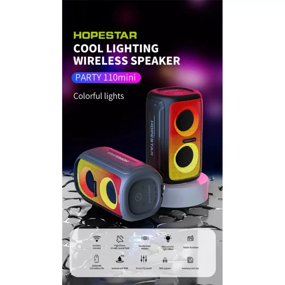 Портативна колонка Hopestar Party 110 Mini — Blue — Различные