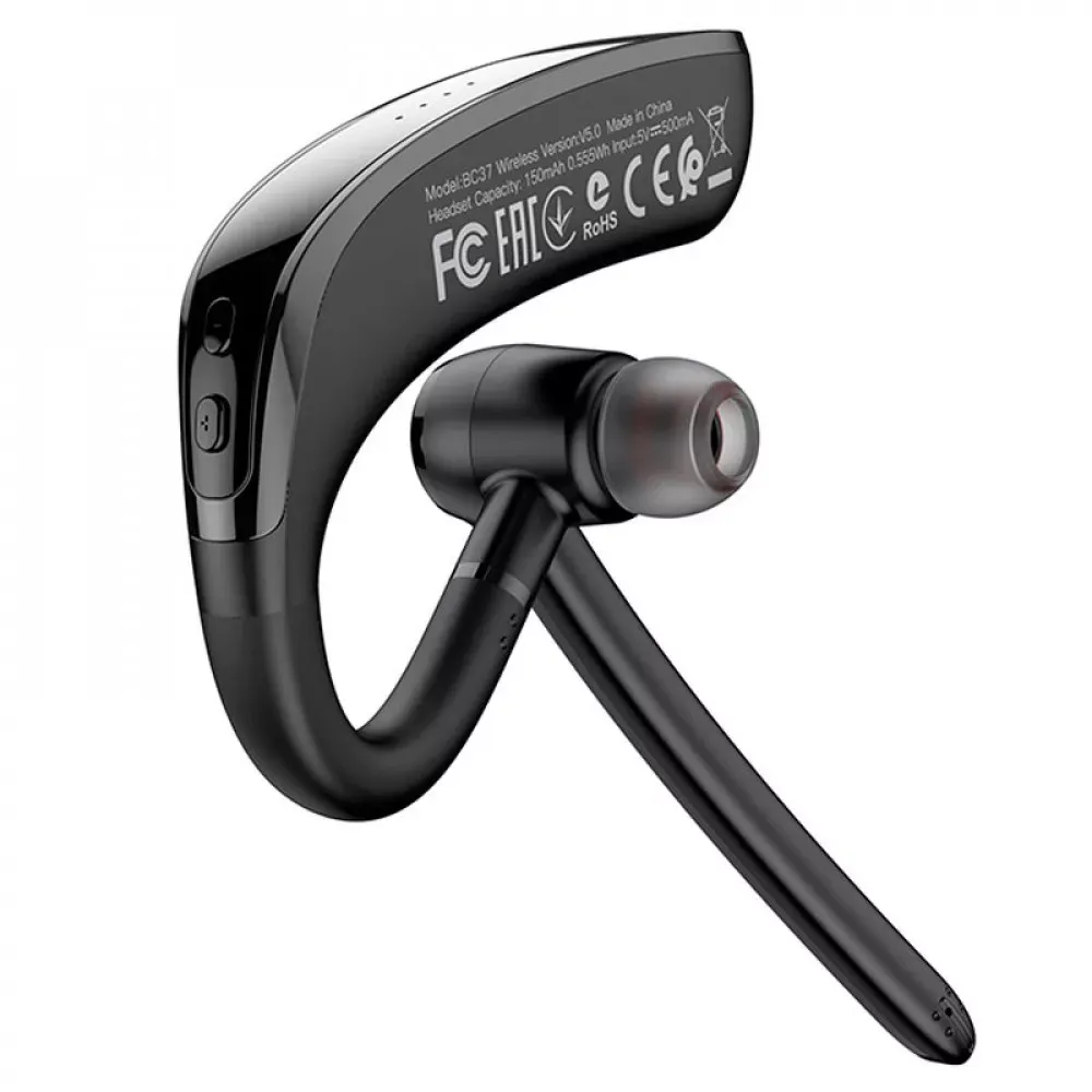 Bluetooth-гарнітура — Borofone BC37 Imperor — Black — фото 5