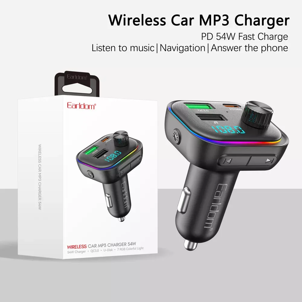 Fm Modulator MP3 | Car Charger | 3.0A | 2U | 1C — Earldom ET-M112 — фото 3