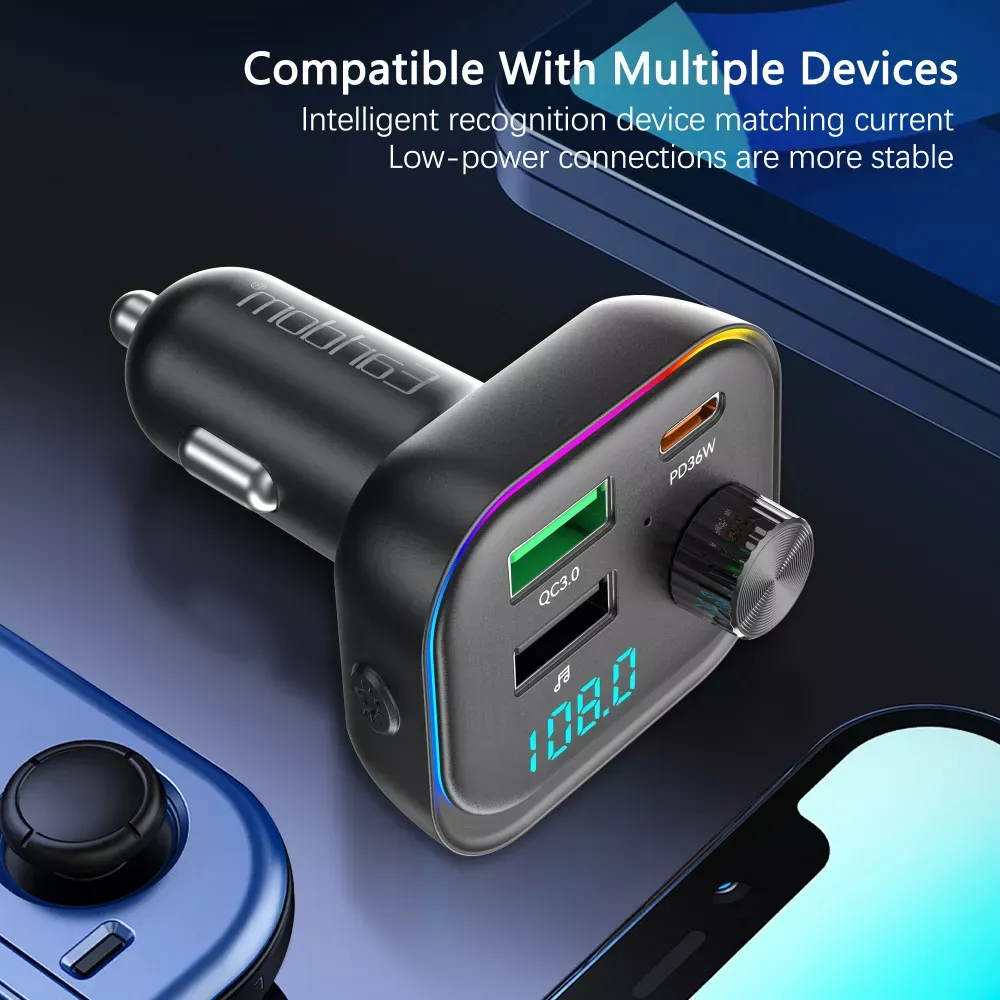 Fm Modulator MP3 | Car Charger | 3.0A | 2U | 1C — Earldom ET-M112 — фото 5