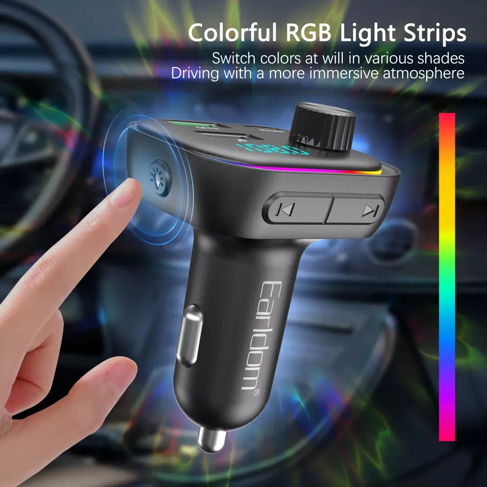 Fm Modulator MP3 | Car Charger | 3.0A | 2U | 1C — Earldom ET-M112 — фото 8