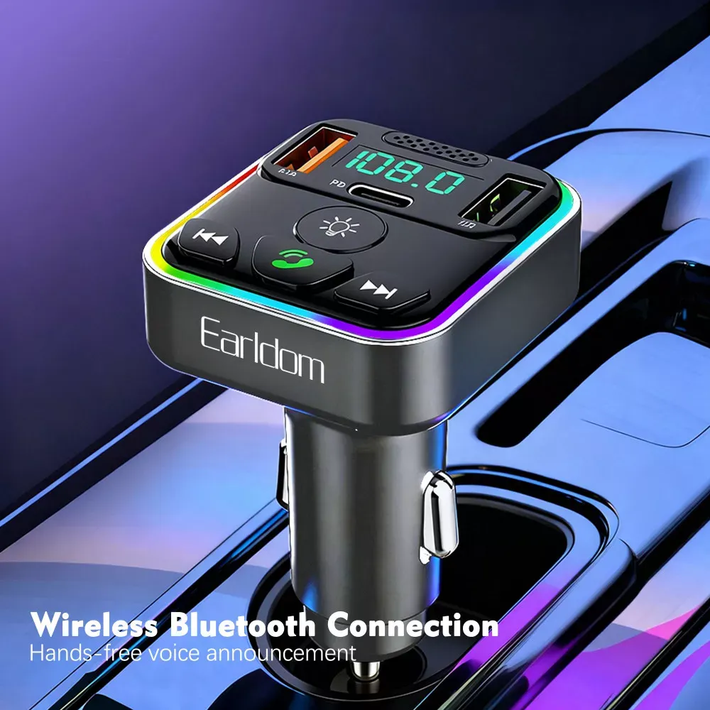 Fm Modulator MP3 | Car Charger | 3.0A | 2U | 1C — Earldom ET-M114 — фото 4