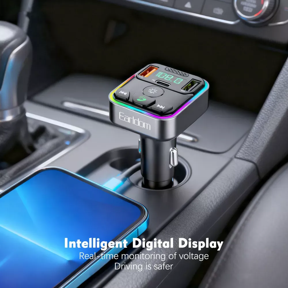 Fm Modulator MP3 | Car Charger | 3.0A | 2U | 1C — Earldom ET-M114 — фото 5