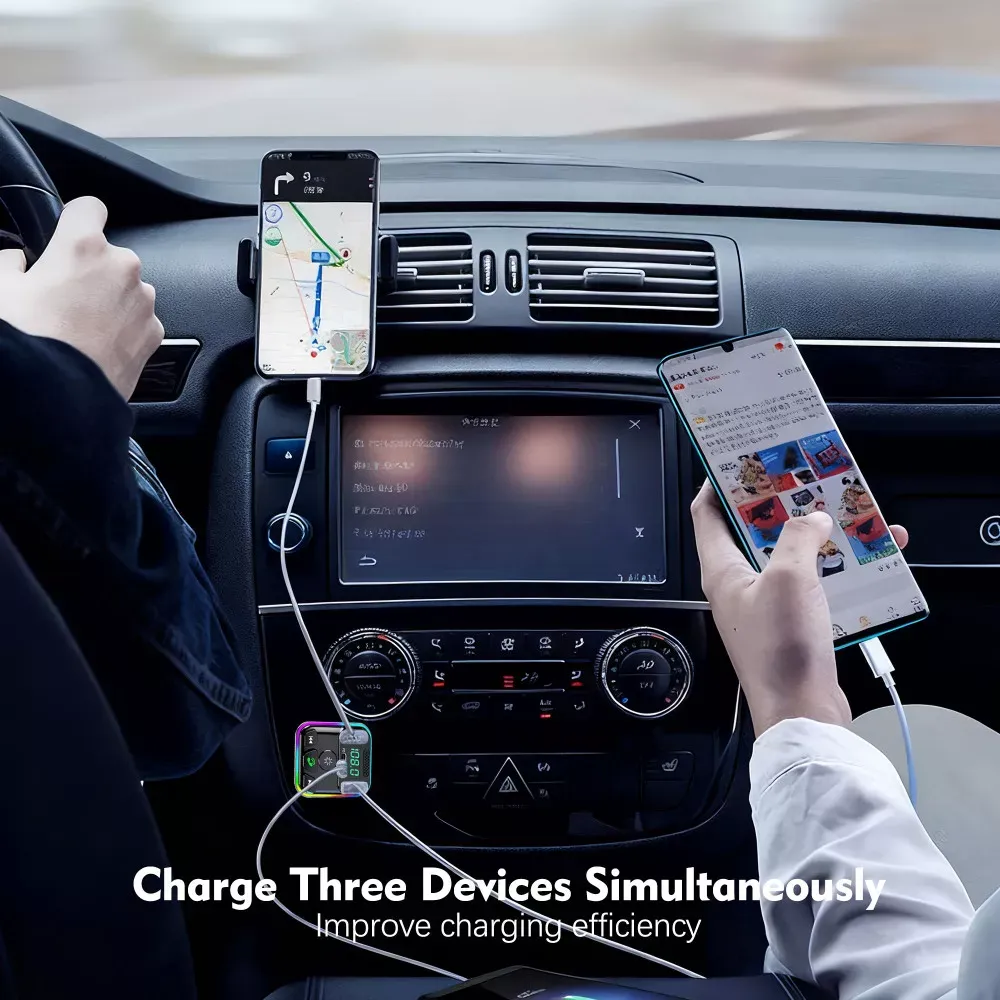 Fm Modulator MP3 | Car Charger | 3.0A | 2U | 1C — Earldom ET-M114 — фото 6