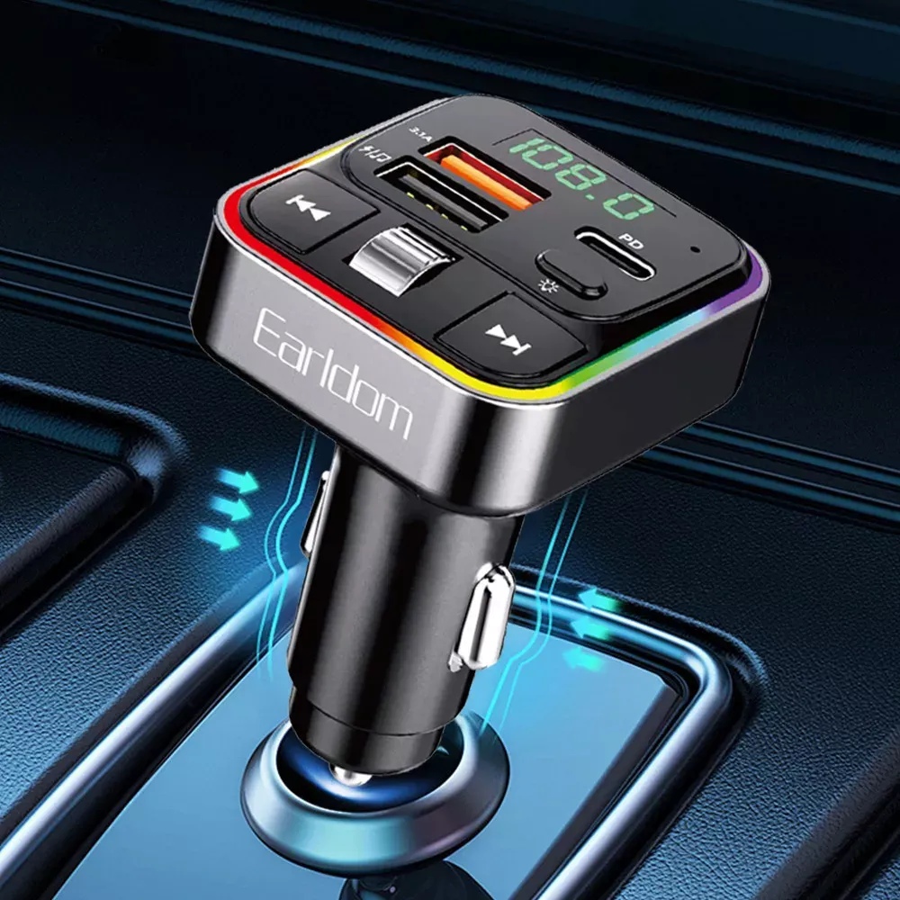 Fm Modulator MP3 | Car Charger | 3.0A | 2U | 1C — Earldom ET-M116 — фото 4