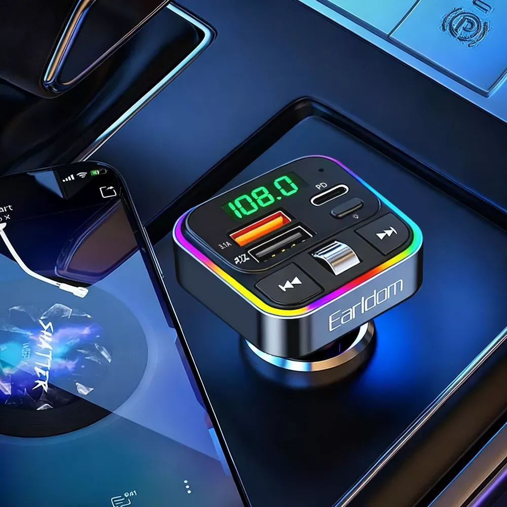 Fm Modulator MP3 | Car Charger | 3.0A | 2U | 1C — Earldom ET-M116 — фото 5