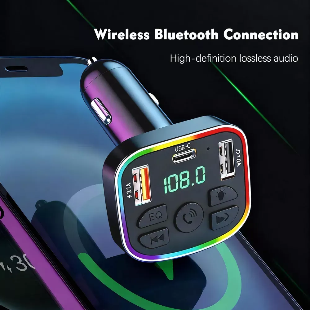 Fm Modulator MP3 | Car Charger | 3.0A | 2U | 1C — Earldom ET-M117 — фото 5