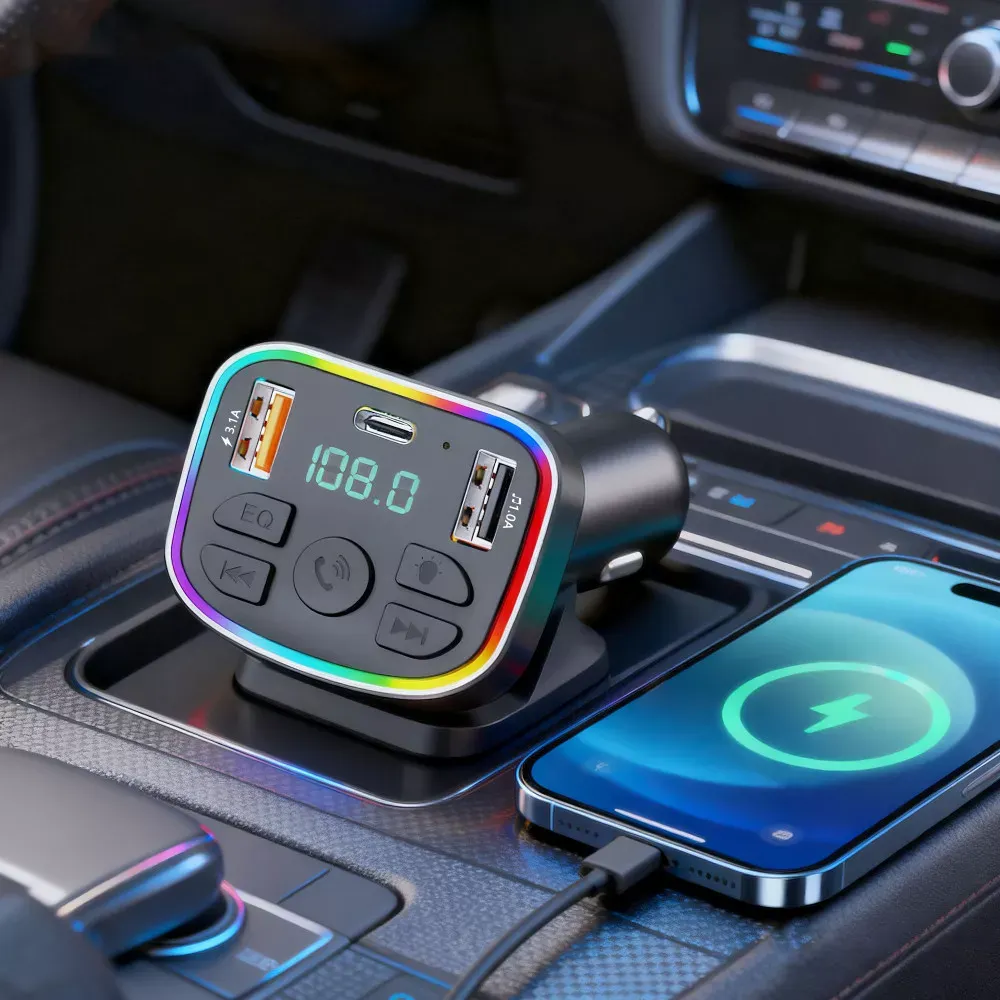 Fm Modulator MP3 | Car Charger | 3.0A | 2U | 1C — Earldom ET-M117 — фото 7