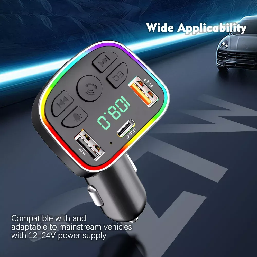 Fm Modulator MP3 | Car Charger | 3.0A | 2U | 1C — Earldom ET-M117 — фото 8