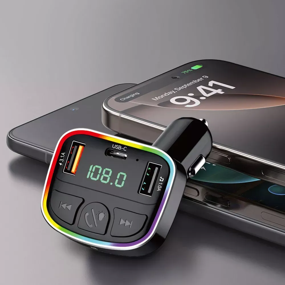 Fm Modulator MP3 | Car Charger | 3.0A | 2U | 1C — Earldom ET-M118 — фото 8
