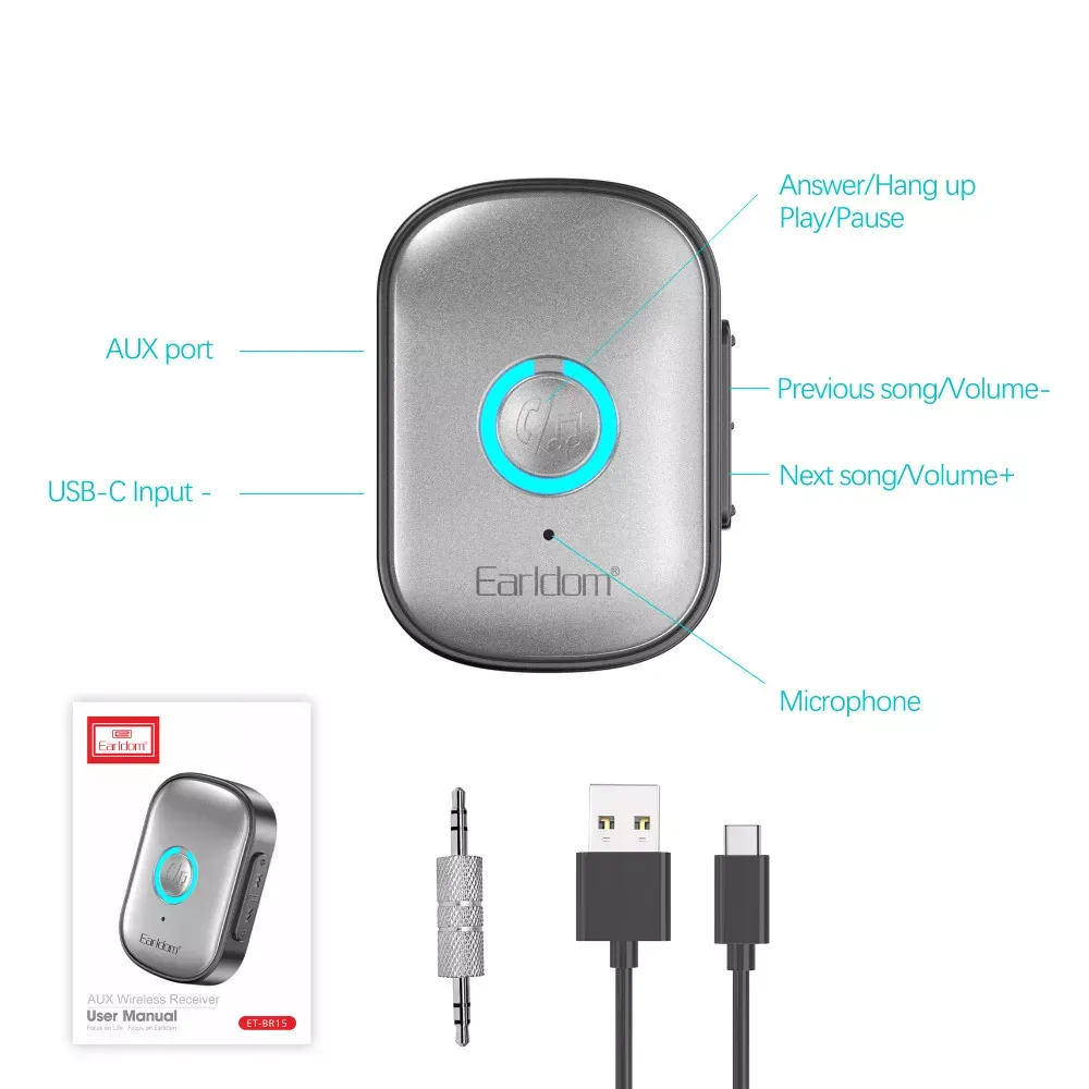 Bluetooth Audio Receiver Earldom ET-BR15 — фото 4
