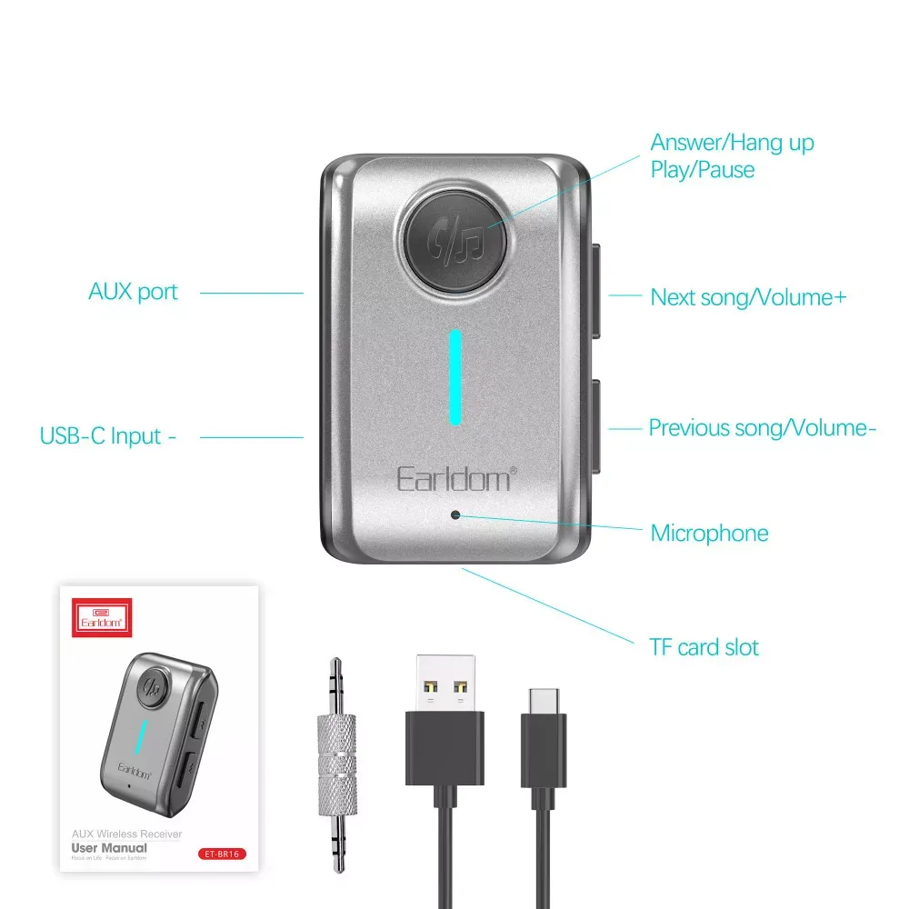Bluetooth Audio Receiver Earldom ET-BR16 — фото 4