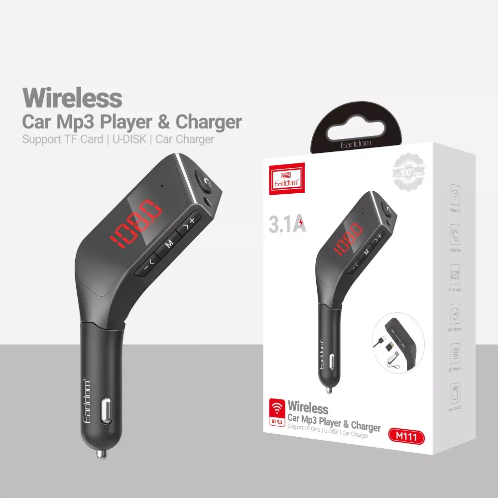 Fm Modulator MP3 | Car Charger | 2.0A | 2U — Earldom ET-M111 — фото 8