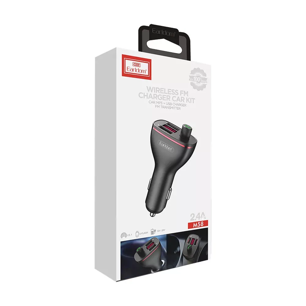 Fm Modulator MP3 | Car Charger | 2.0A | 2U — Earldom ET-M58 — фото 3