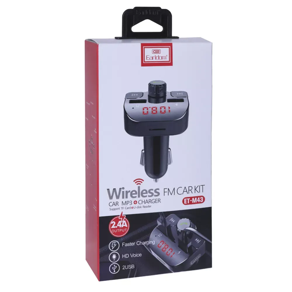 Fm Modulator MP3 | Car Charger | 2.4A | 1U — Earldom ET-M43 — фото 3