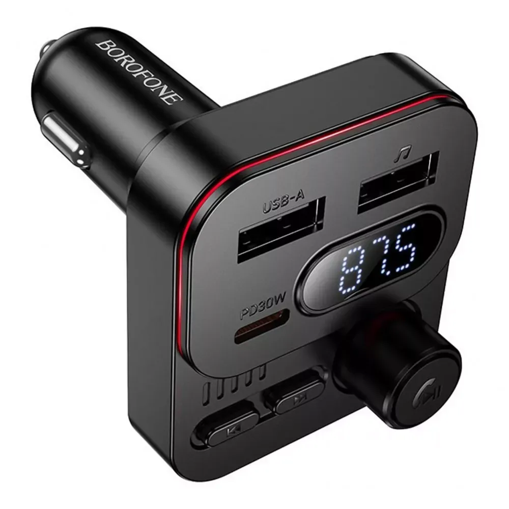 Fm Transmitter MP3 | Car Charger | 3.0A | PD20W | 2U — Borofone BC61 — фото 4