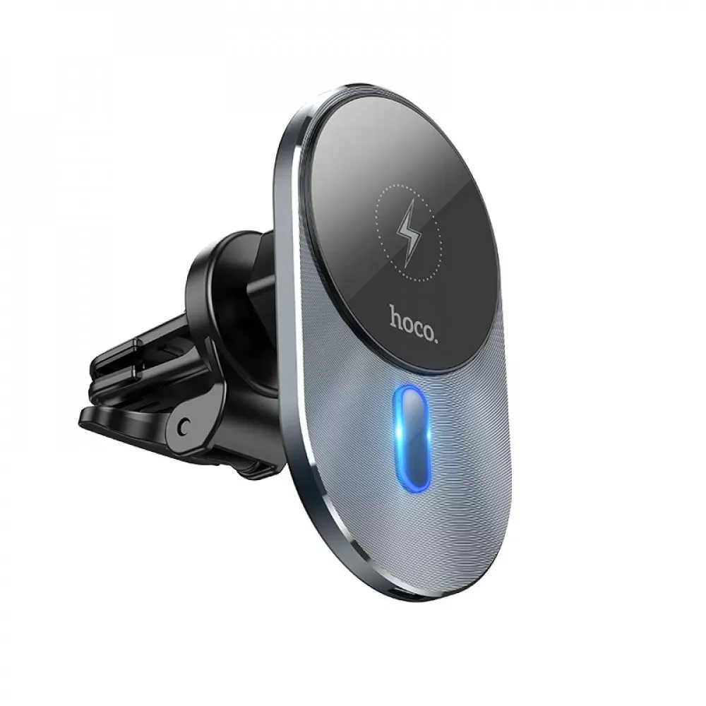 Car Holder — Hoco CA91 Magic magnetic wireless fast charging — gray — фото 5