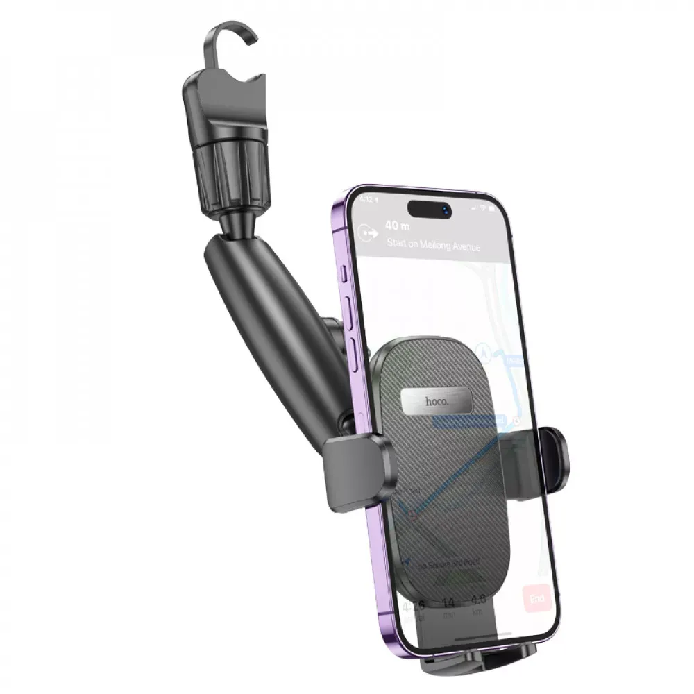 Car Holder Hoco H17 Waves rearview mirror — black — фото 4