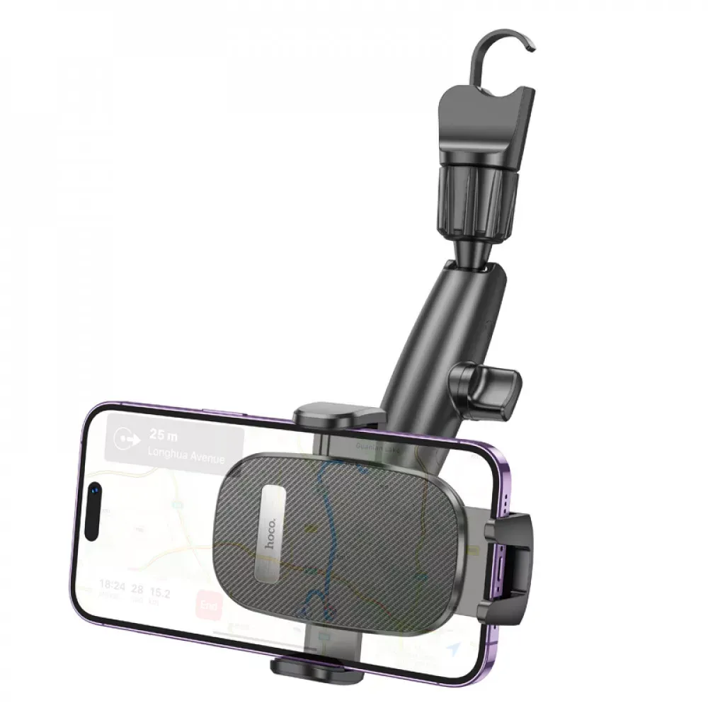 Car Holder Hoco H17 Waves rearview mirror — black — фото 5