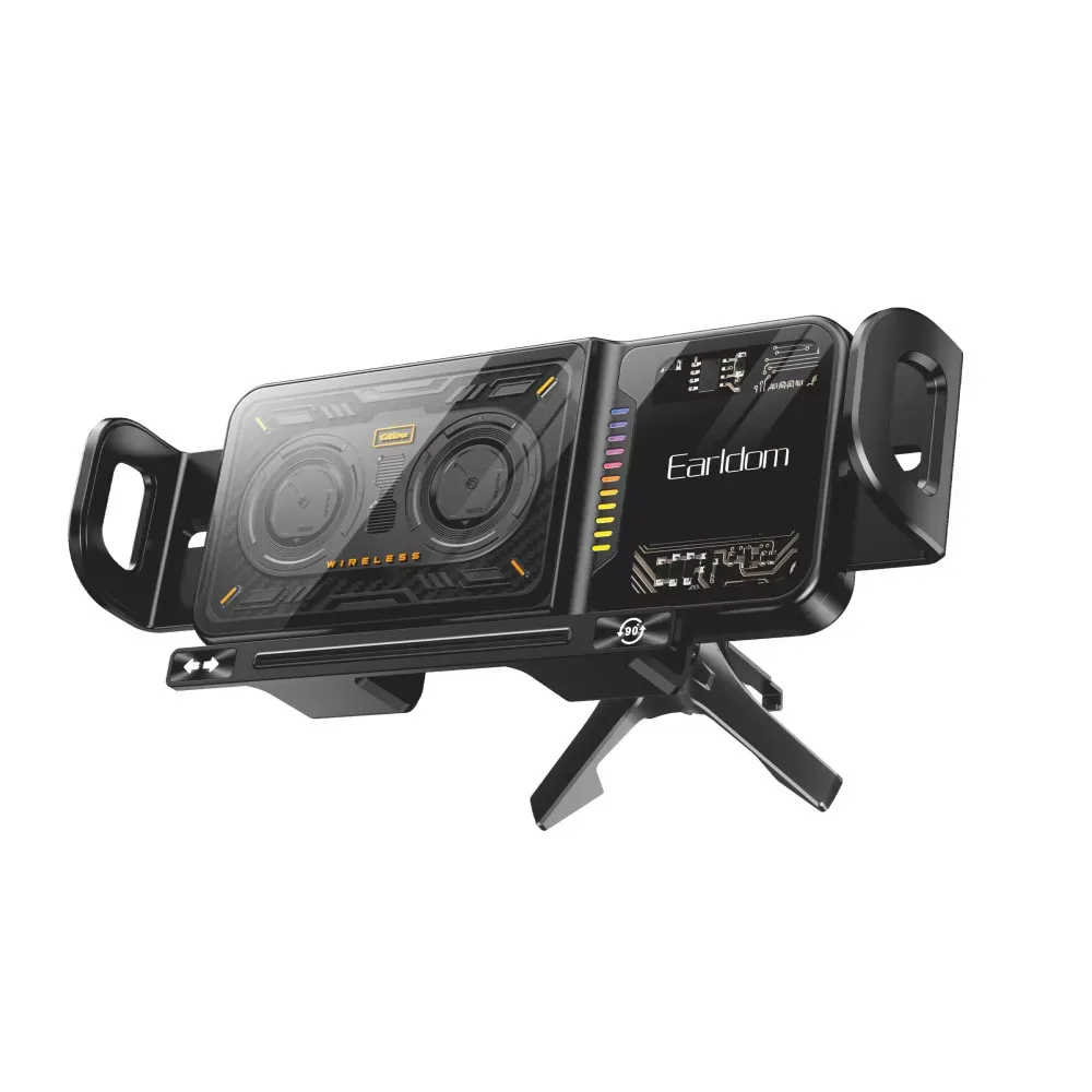 Автотримач розсувний на повітропровід з бездротовою зарядкою 15W — Earldom ET-WC81 — Earldom