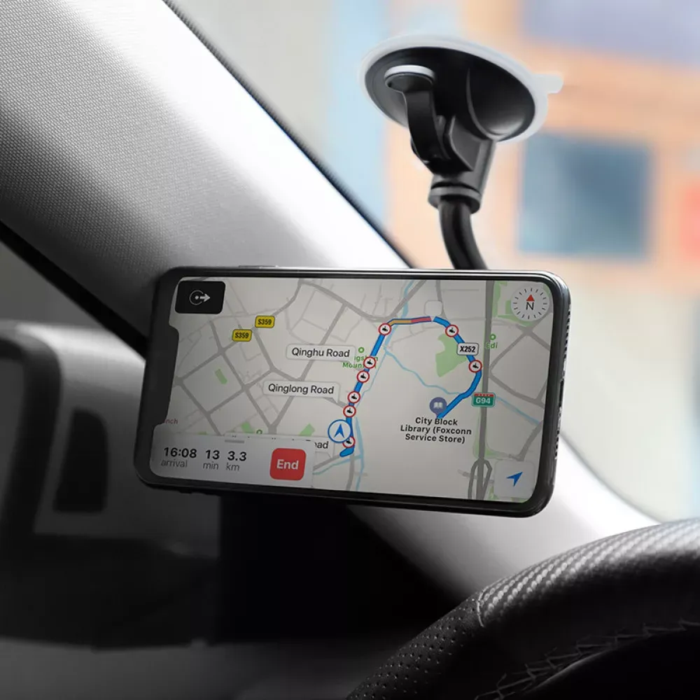 Car Holder Hoco CA55 Astute series windshield — black＆gray — фото 7
