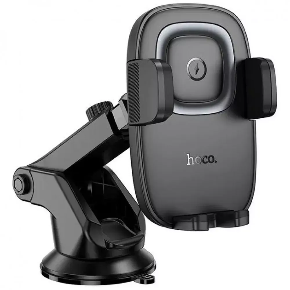 Автодержатель раздвижной на присоске с беспроводной зарядкой — Hoco HW32 — Hoco