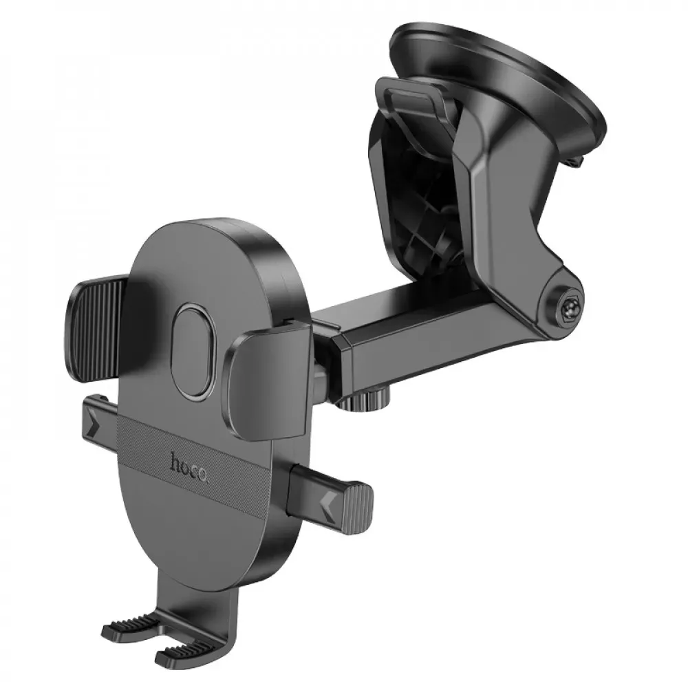 Car Holder Hoco H19 Mighty one-button — Black — фото 6