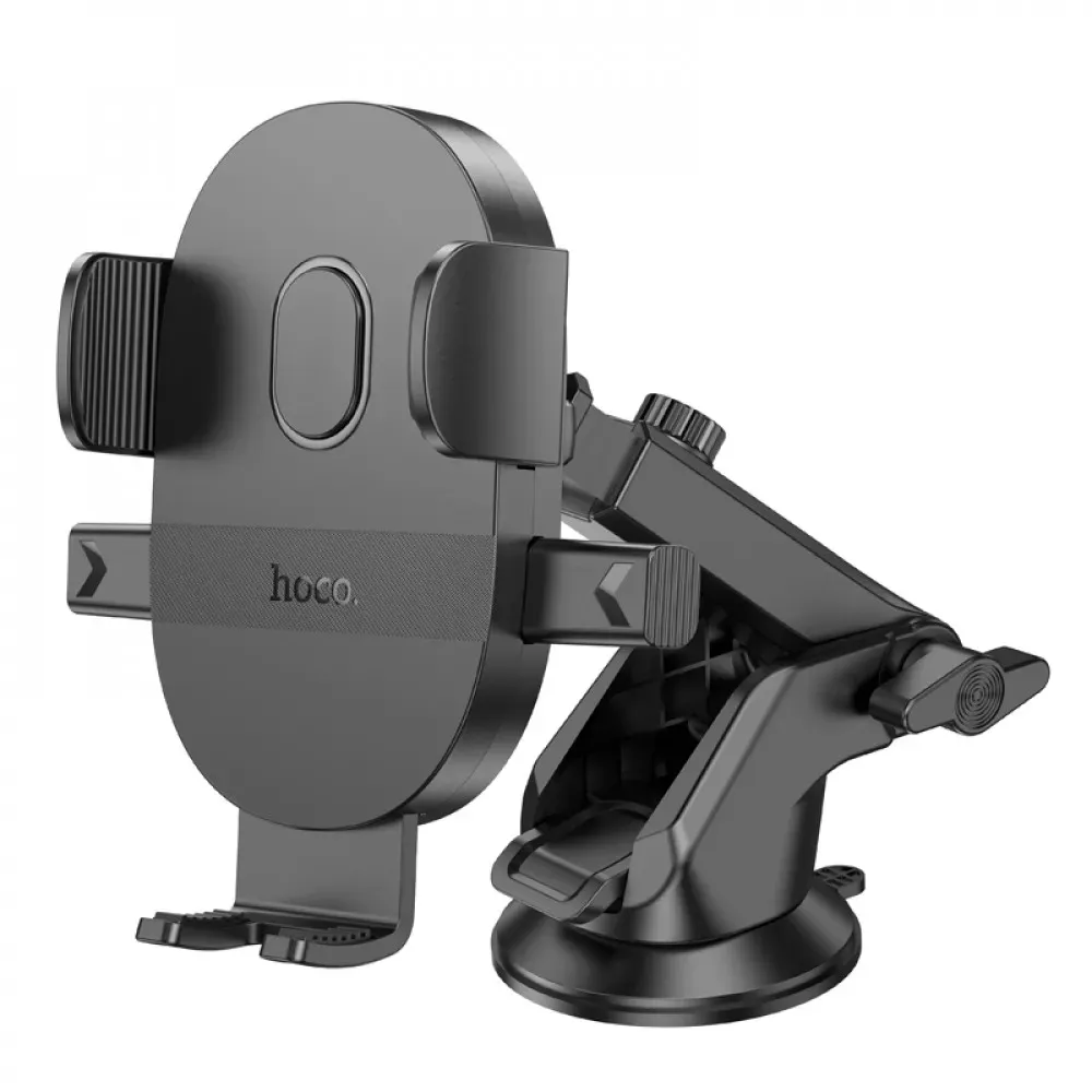 Car Holder Hoco H19 Mighty one-button — Black — фото 7