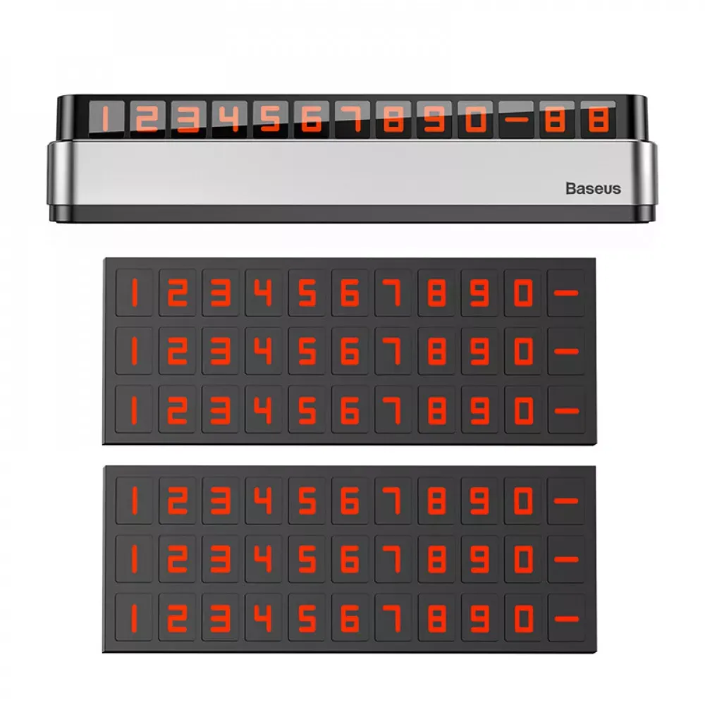 Temporary Parking Number Plate Baseus Moonlight Box Series Silver — фото 5