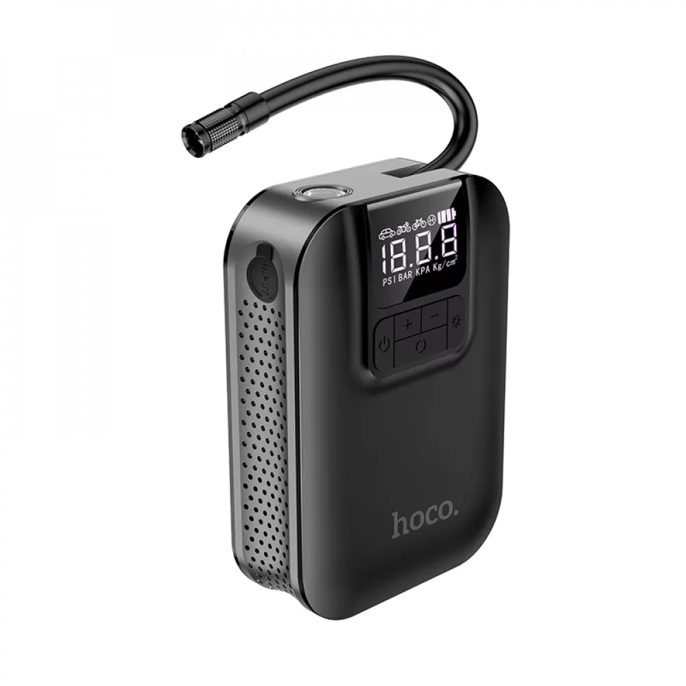 Air Pump Hoco S53 Breeze portable smart — Black — фото 4