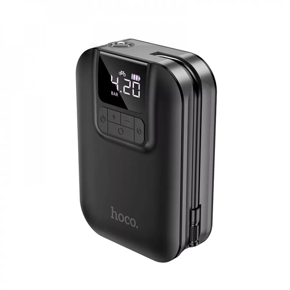 Air Pump Hoco S53 Breeze portable smart — Black — фото 5