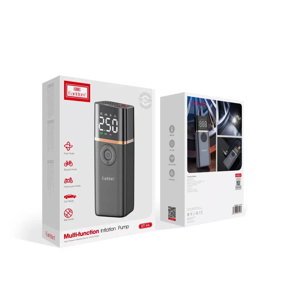 Portable Smart Air Pump — Earldom ET-V4 Car Air Pump — фото 3