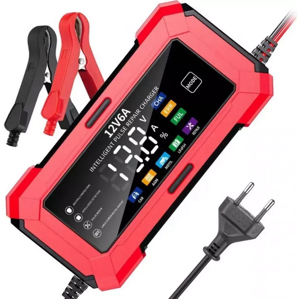 Зарядное устройство для аккумуляторов  (12V 6A, 4-120Ah), импульсное, автоматическое — Различные