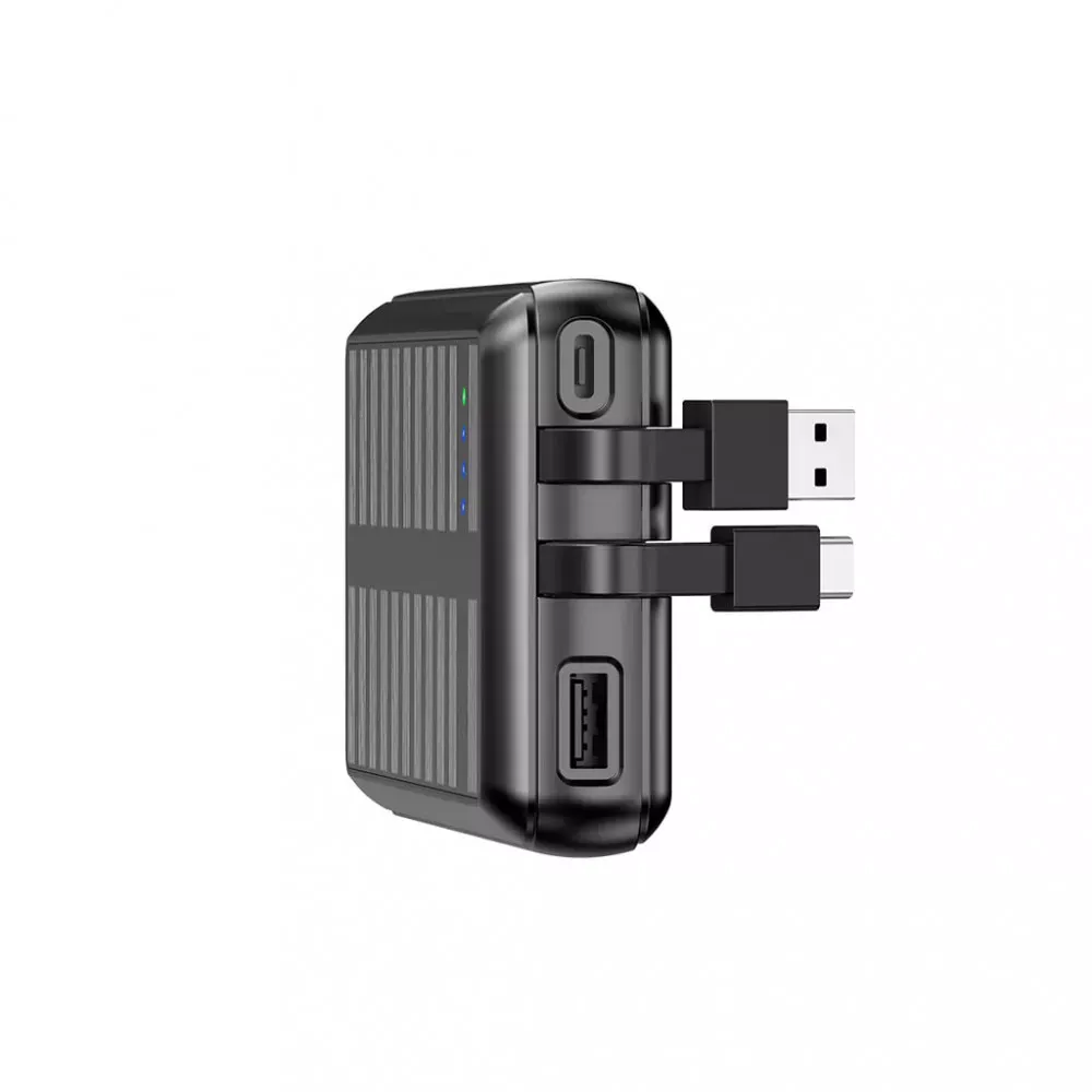 Power Bank 20000 mAh | 22.5W —Rixus RXPB47 Solar With Built-in Cables — фото 5