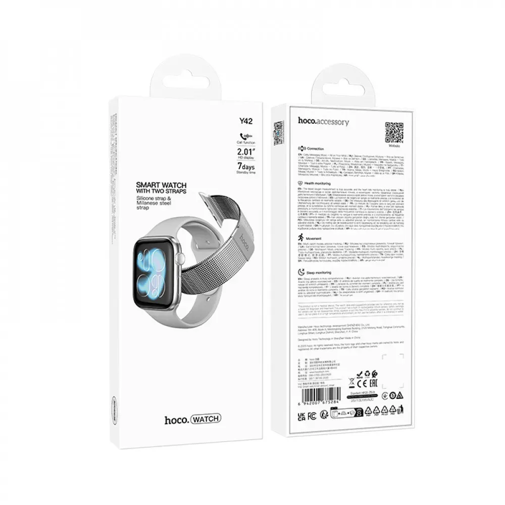 Smart Sports Watch Hoco Y42 — Silver — фото 4