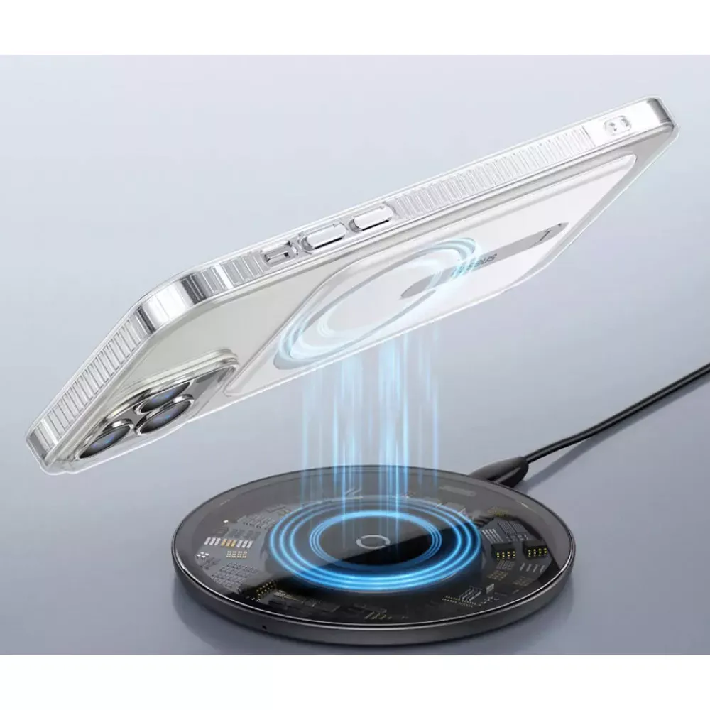 Baseus Magnetic Phone Case with a Bracket For iP13 6.1inch 2021 — ARCX000002 Transparent — фото 4