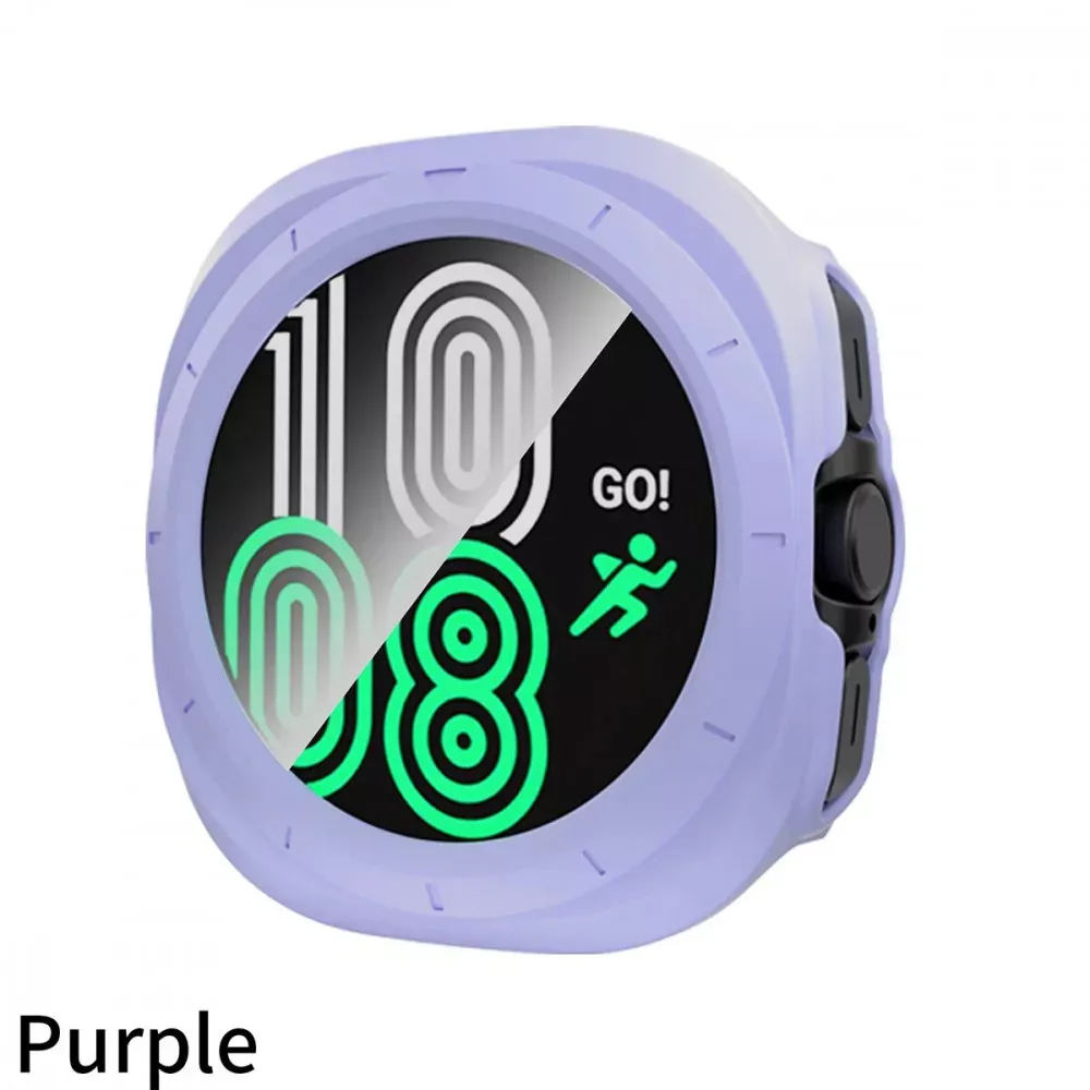 Чехол с защитным стеклом PC Glass Watch 7 47 mm — Lilac — Различные Watch 7 Ultra, Watch 8 Ultra