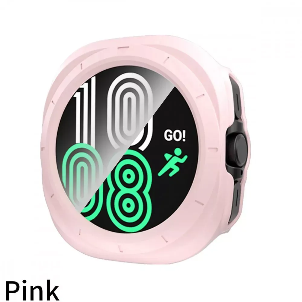 Чехол с защитным стеклом PC Glass Watch 7 47 mm — Pink — Различные Watch 7 Ultra, Watch 8 Ultra