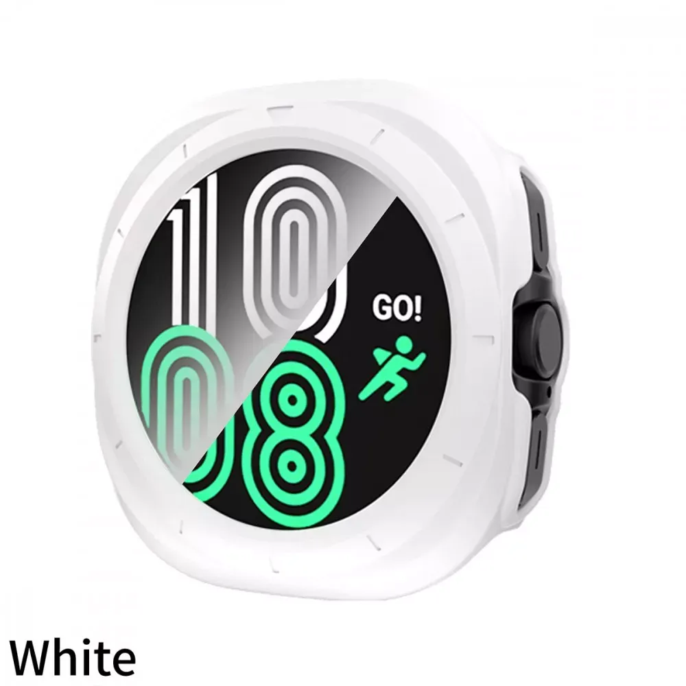 Чехол с защитным стеклом PC Glass Watch 7 47 mm — White — Различные Watch 7 Ultra, Watch 8 Ultra