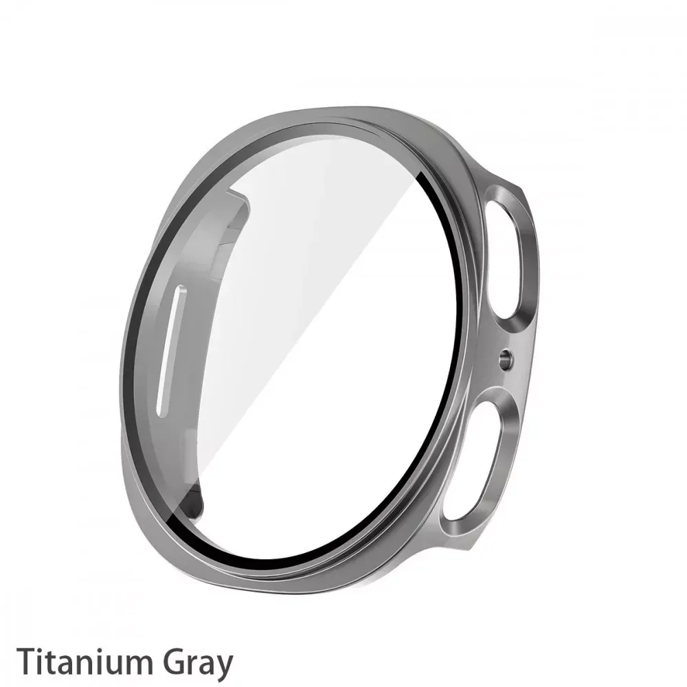 Чехол с защитным стеклом PC Glass Watch 8 44 mm — Grey — Различные Watch 8