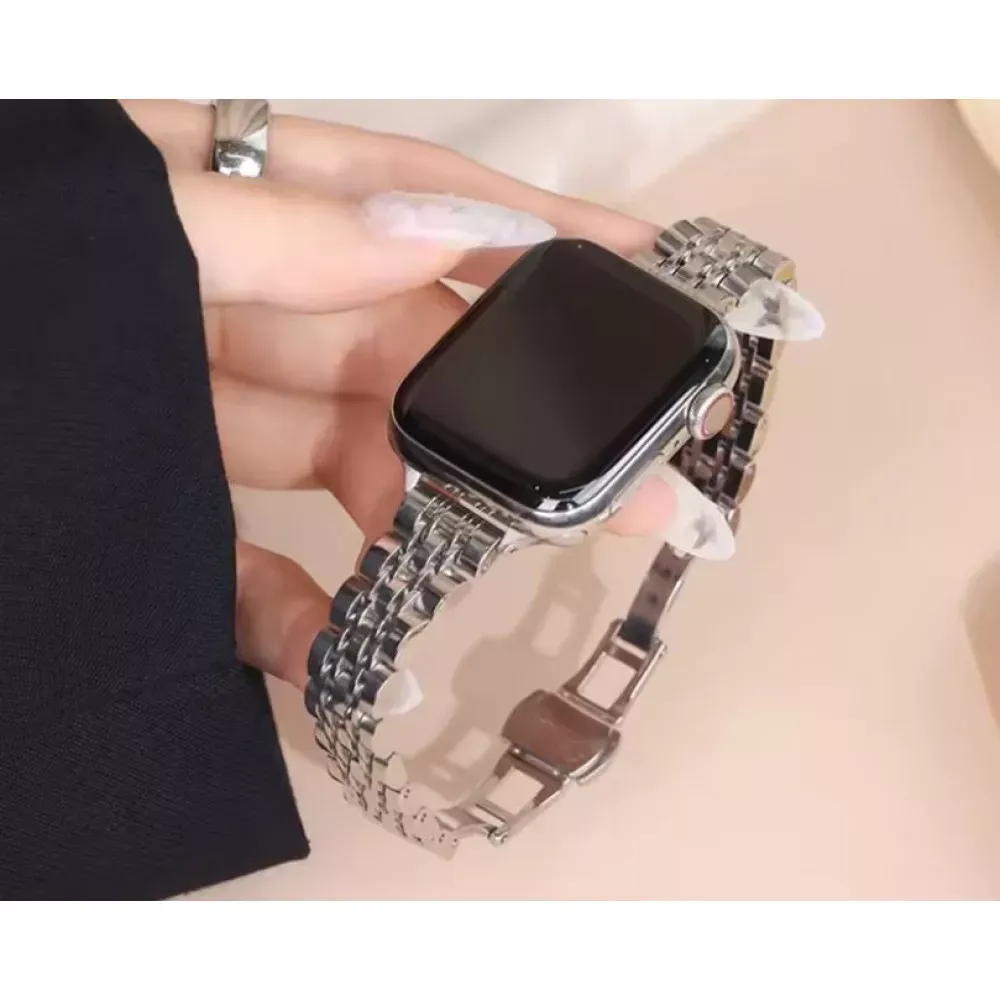 Ремінець 5 Bead Apple Watch 42 mm 44 mm 45 mm 49 mm Silver — фото 3