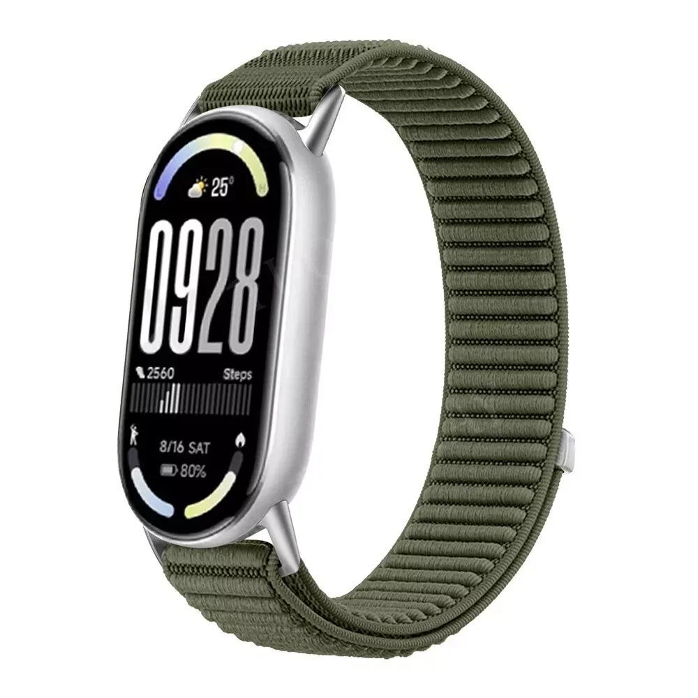 Ремінець Nylon Loop Xiaomi Mi Band 8 ; 9 ; 10 — Green — Различные Xiaomi Mi Band 8, Xiaomi Mi Band 9, Xiaomi Mi Band 10