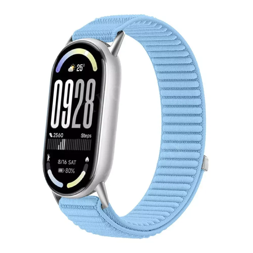 Ремінець Nylon Loop Xiaomi Mi Band 8 ; 9 ; 10 — Light Blue — Различные Xiaomi Mi Band 8, Xiaomi Mi Band 9, Xiaomi Mi Band 10