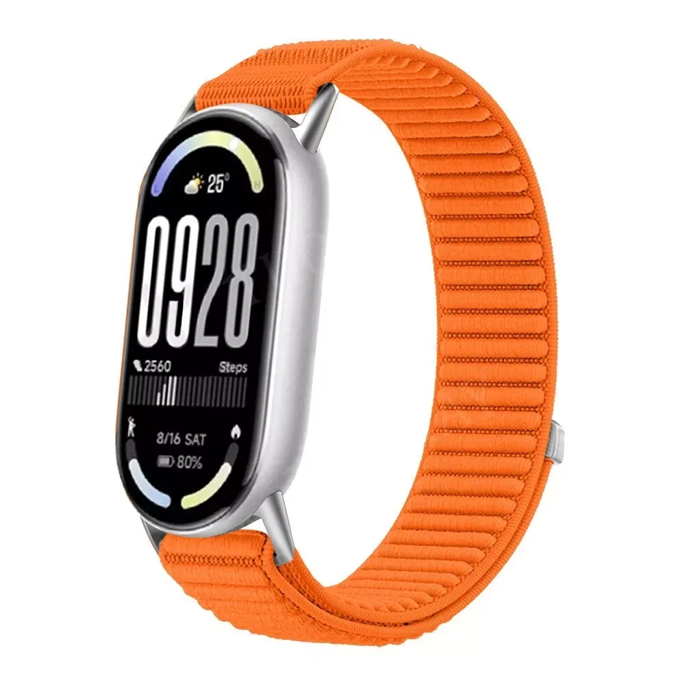 Ремінець Nylon Loop Xiaomi Mi Band 8 ; 9 ; 10 — Orange — Различные Xiaomi Mi Band 8, Xiaomi Mi Band 9, Xiaomi Mi Band 10